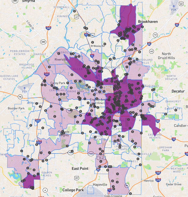 Safest Atlanta neighborhoods last week